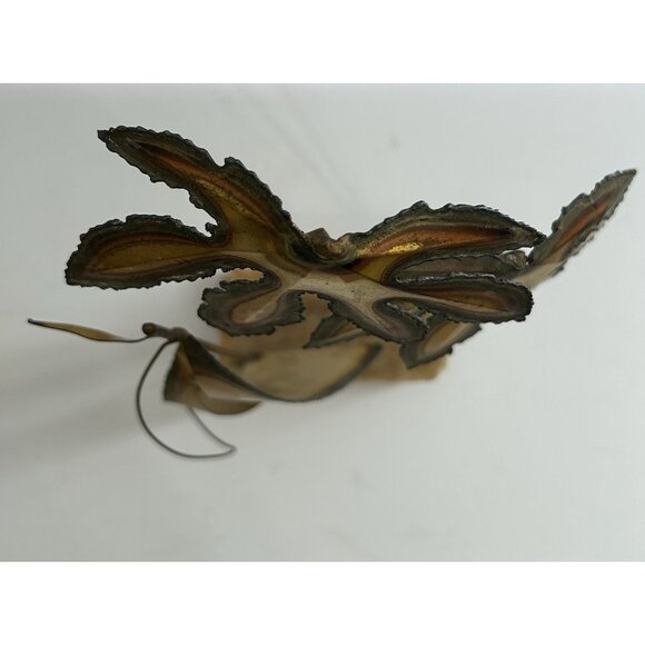 Vintage Mario Jason Signed Brass Sailboat & Palm Trees Onyx Base 12" Tall Retro - Picture 7 of 9